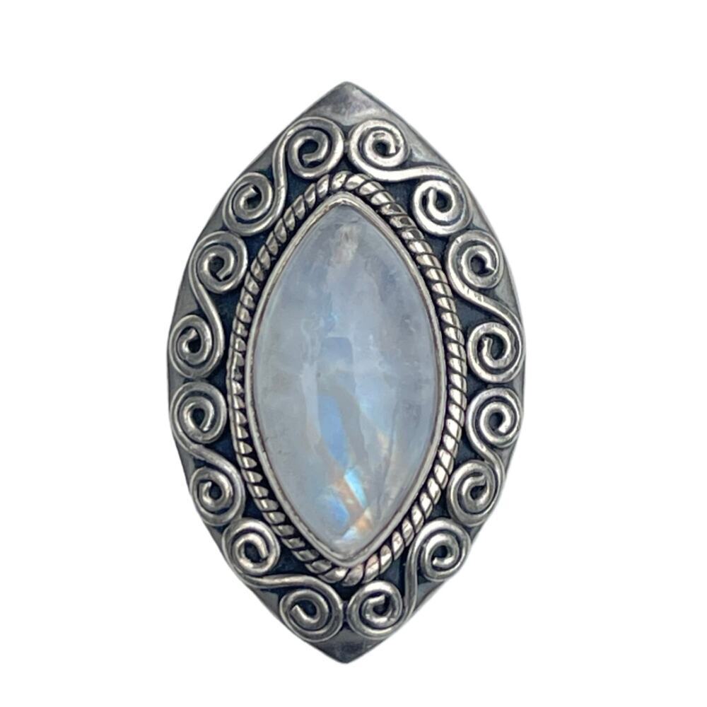 Doug Paulus Signed Moonstone Ring - Sterling Silver